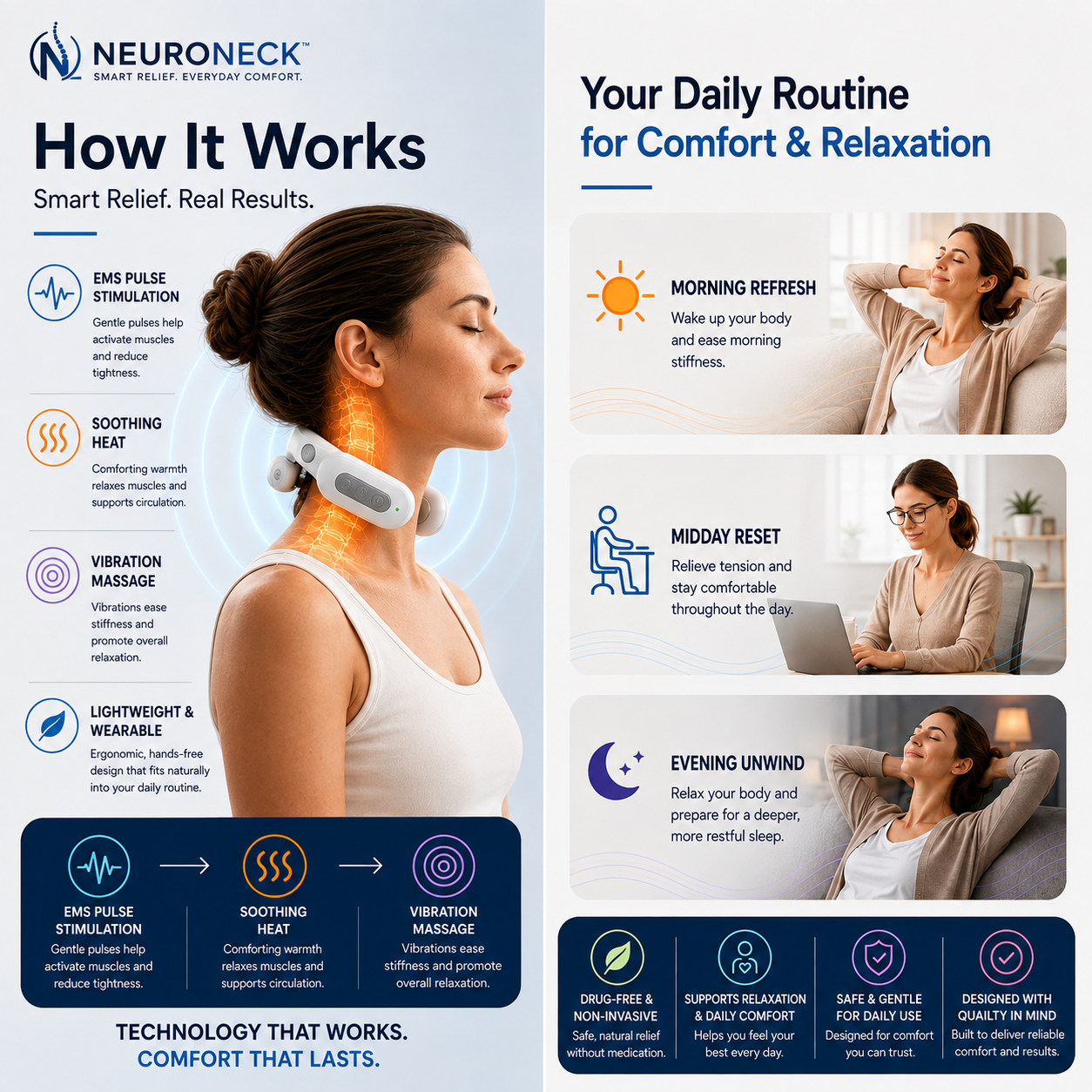 NeuroEase™ Smart Neck Massager