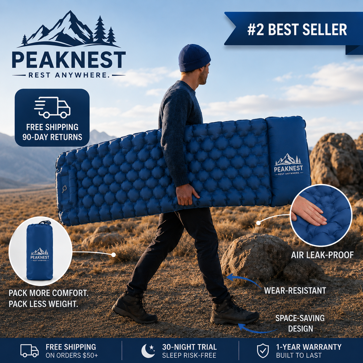 PeakNest™ Ultralight Sleeping Pads