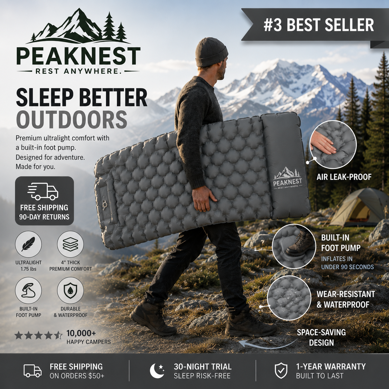PeakNest™ Ultralight Sleeping Pads