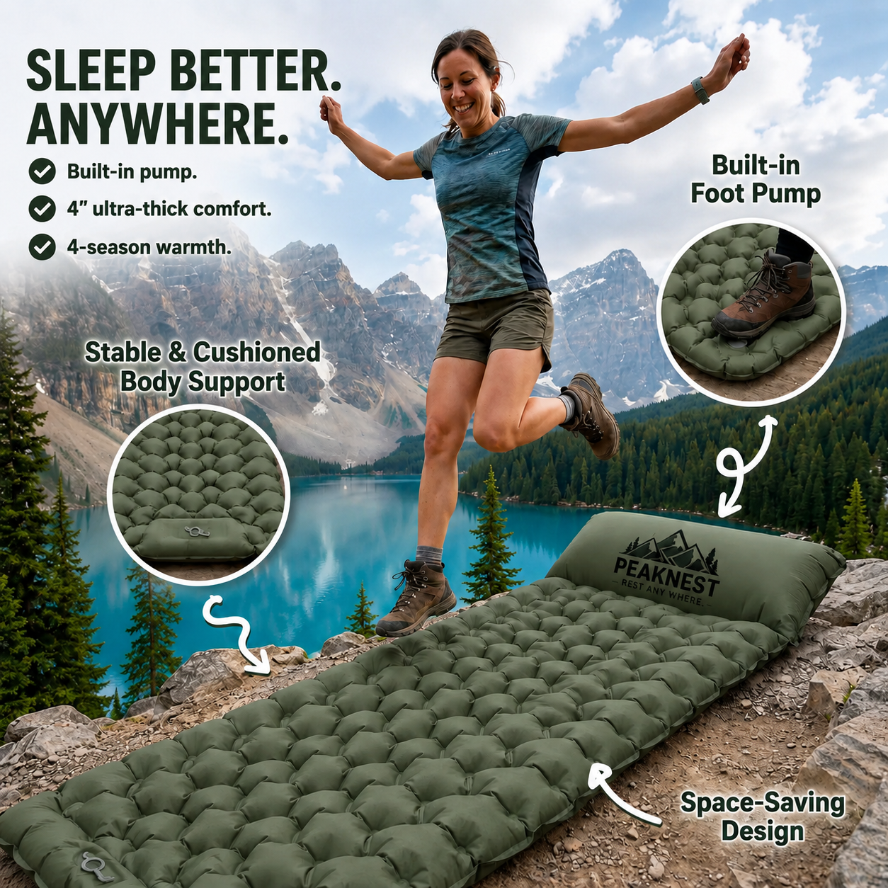 PeakNest™ Ultralight Sleeping Pads