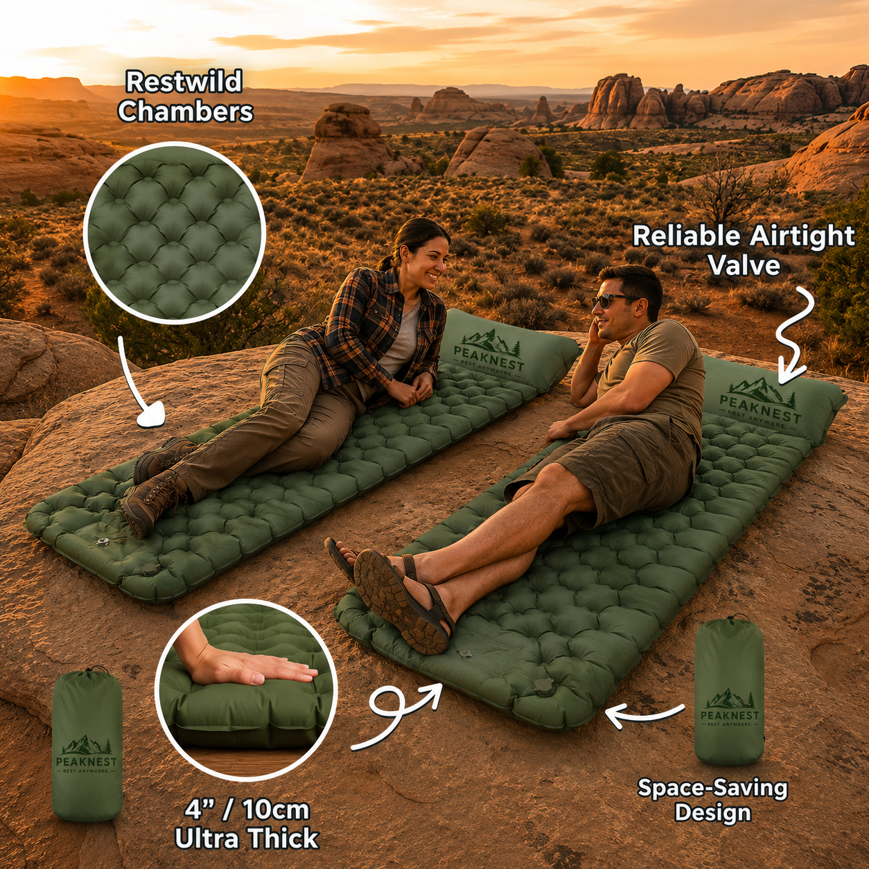 PeakNest™ Ultralight Sleeping Pads
